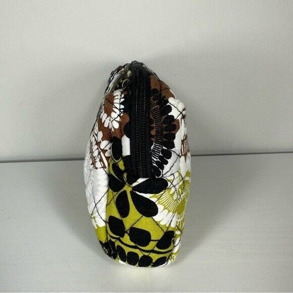 EUCVera Bradley Cocoa Moss Medium Zip Cosmetic Bag Lined Make-up Toiletries Case - Picture 4 of 9